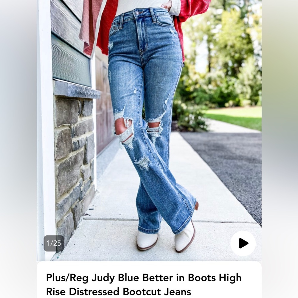 Judy Blue bootcut distressed